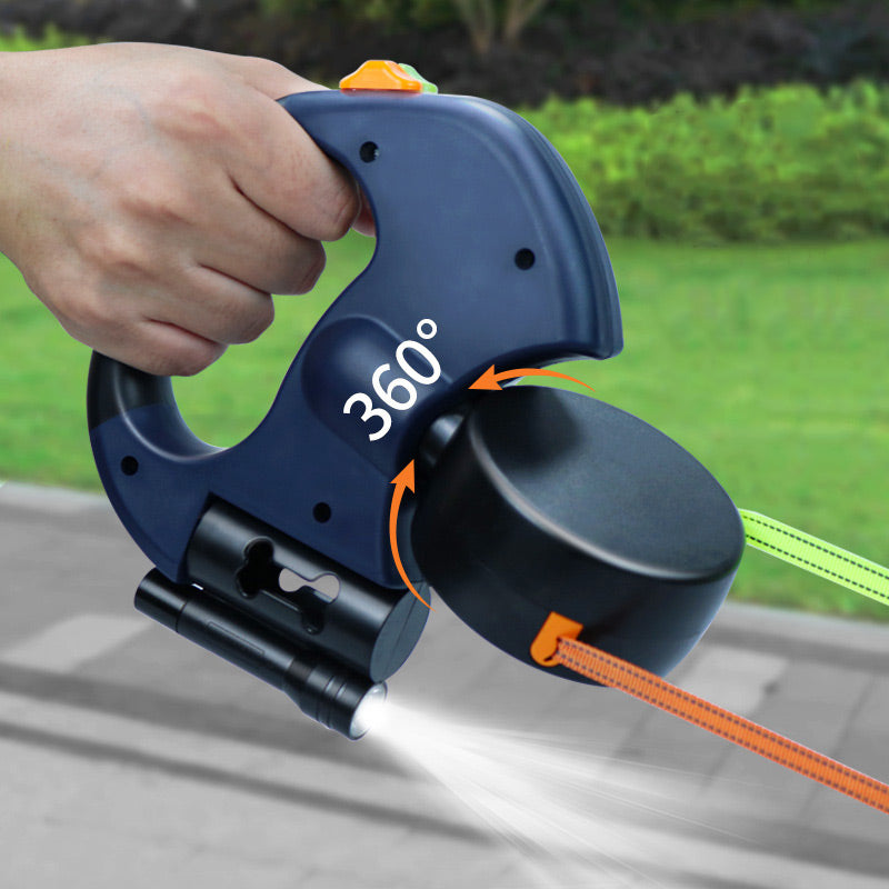 Hundeleine automatisch mit LED-Licht und Kotbeutelspender