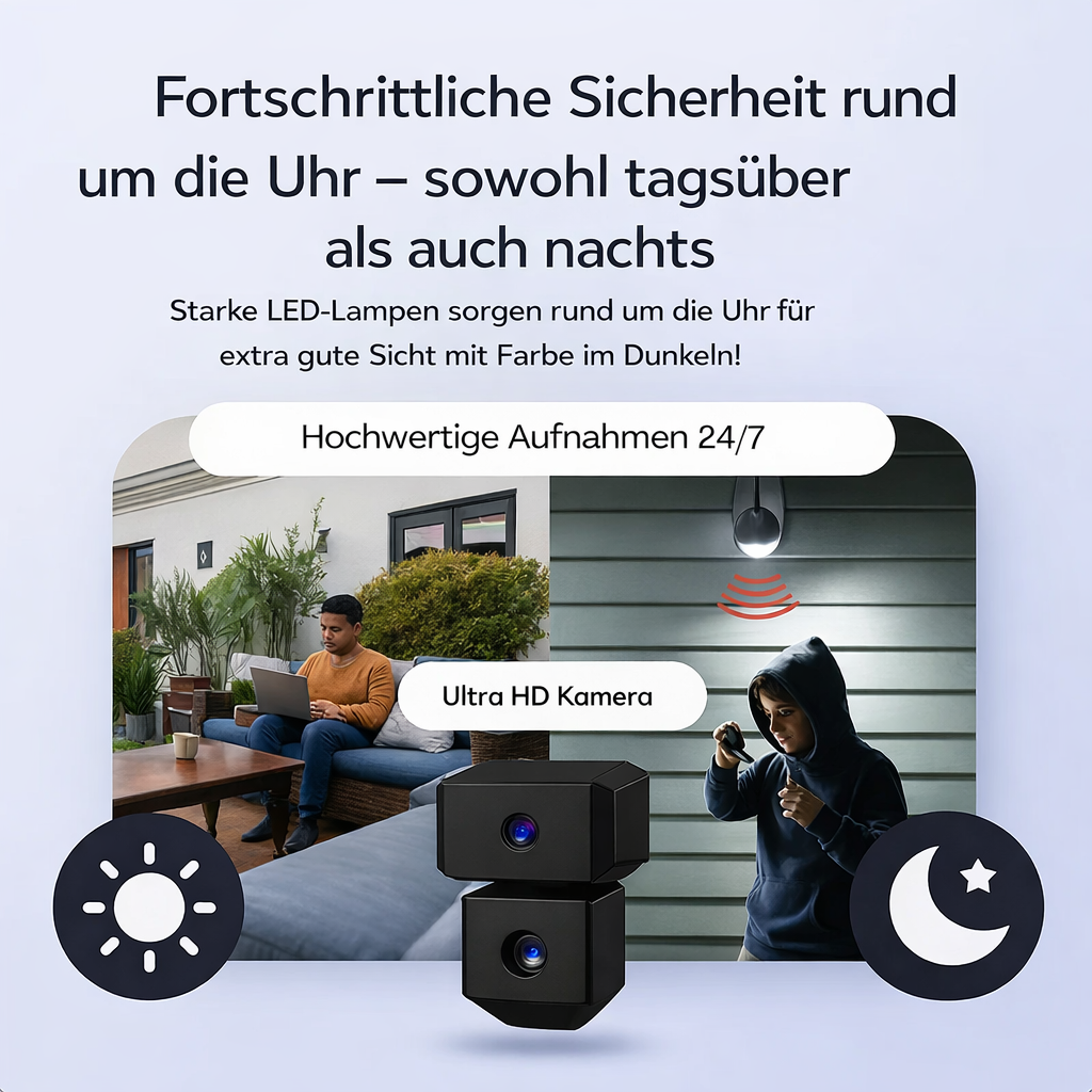 4K Surveillance Camera with Night Vision and Battery