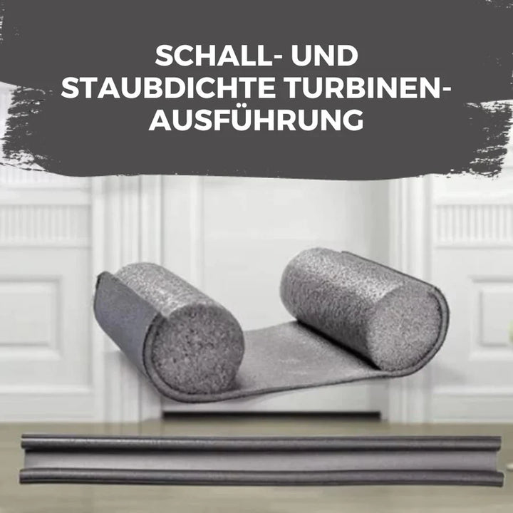 Door seal against drafts with double protection