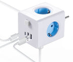 Power strip cube with 4 outlets and USB ports