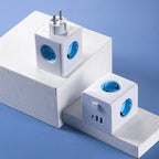 Power strip cube with 4 outlets and USB ports