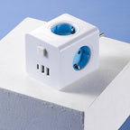 Power strip cube with 4 outlets and USB ports