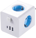Power strip cube with 4 outlets and USB ports