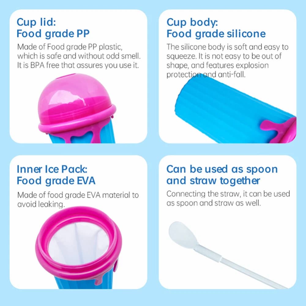 Slush maker cup with cooling core