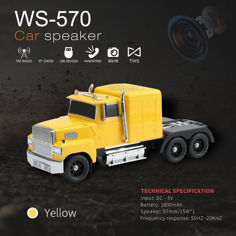 Bluetooth Speaker Truck Design with 15W Subwoofer