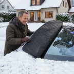 Winter windshield cover with mirror protection and door flaps, 260 x 116 cm