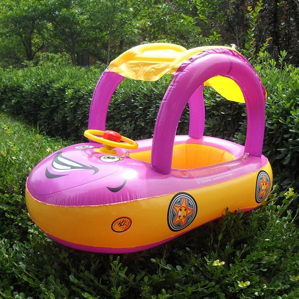 Baby Schwimmsitz mit Sonnendach – Aufblasbar mit Spielzeug