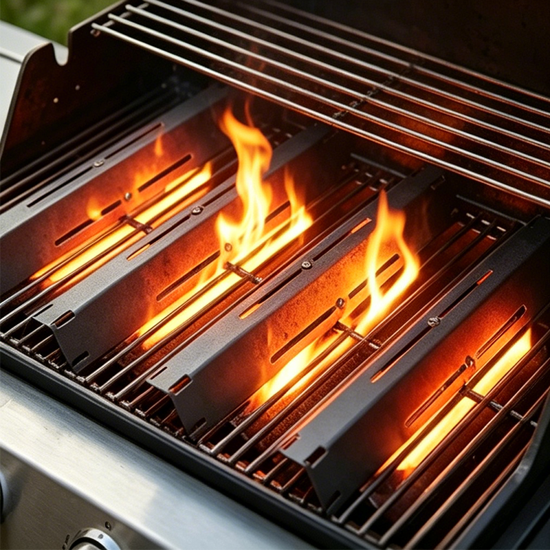 Grillplatte verstellbar 30-53 cm Edelstahl schwarz porzellan