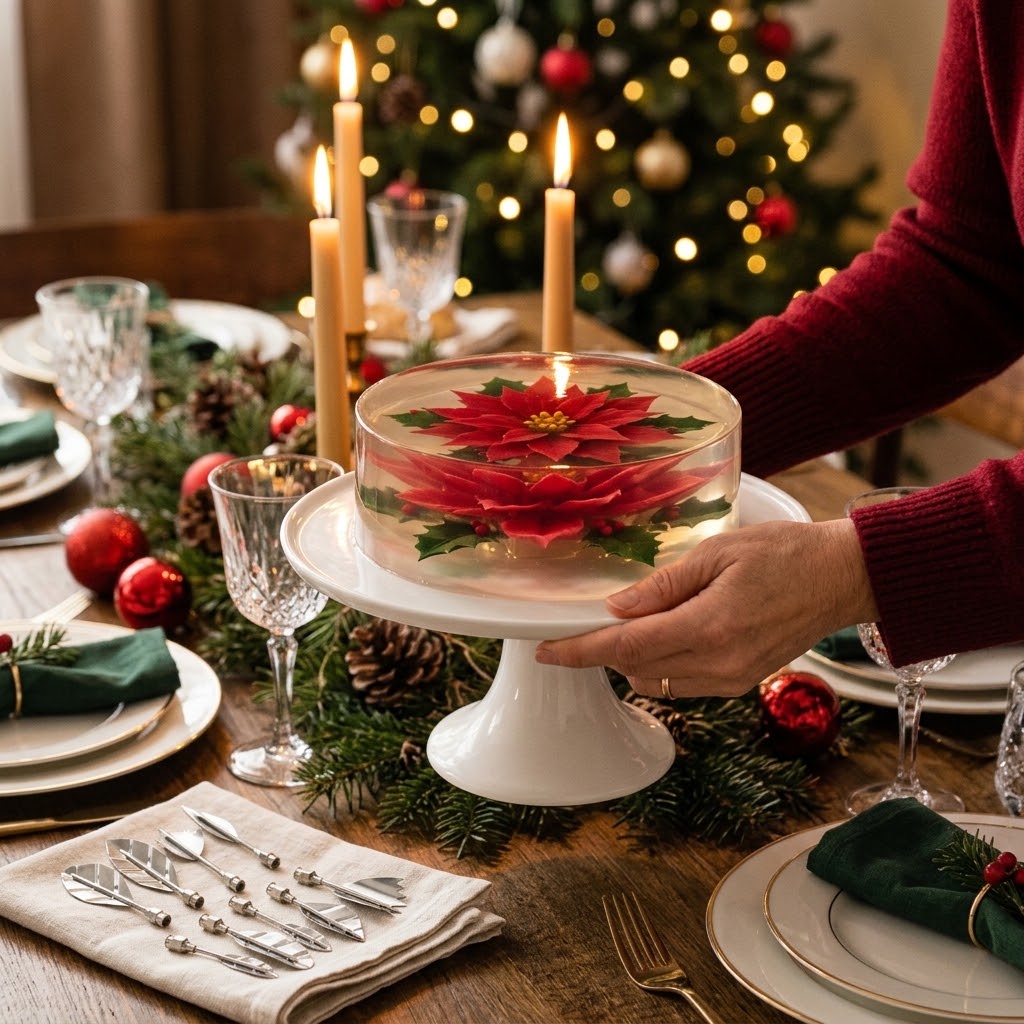 Gelatine-Blumen-Set mit Spritze und 10 Blütenformen aus Edelstahl