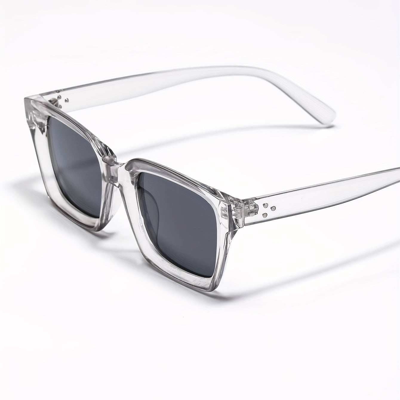 Men's Square Gray Sunglasses – UV400 Protection