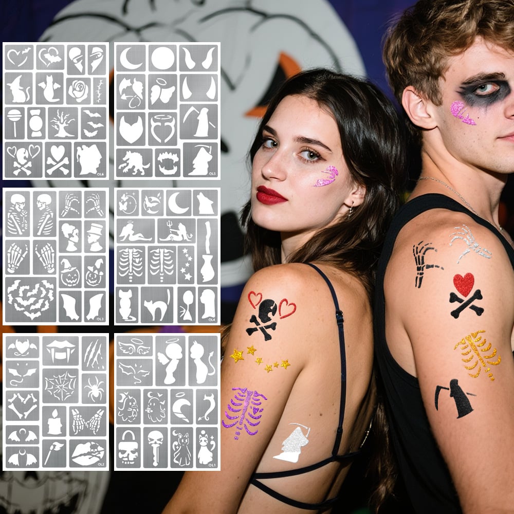 Temporäre Tattoo-Marker Set – 10 Farben mit Pinselspitze -   Mivoza Deutschland