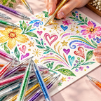 Glitter gel pen set with 1.0-mm ballpoint tip - 8 to 48 colors