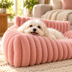 Plush pet bed in sofa design – Cozy retreat for cats & dogs