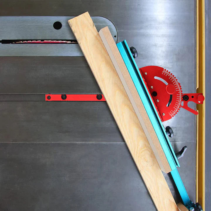 Aluminum Miter Gauge with Adjustable Angle Stop