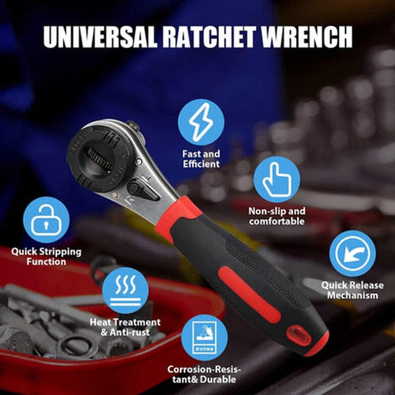Adjustable ratchet wrench 6-22 mm chrome vanadium steel