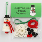 DIY Christmas ornaments made from buttons, craft kit with thread and accessories