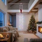 Kletternder Weihnachtsmann mit LED-Leiter, 2,4 m, IP67, mit Fernbedienung