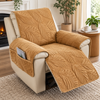 Sesselschoner Relaxsessel Blattmuster Mikrofaser