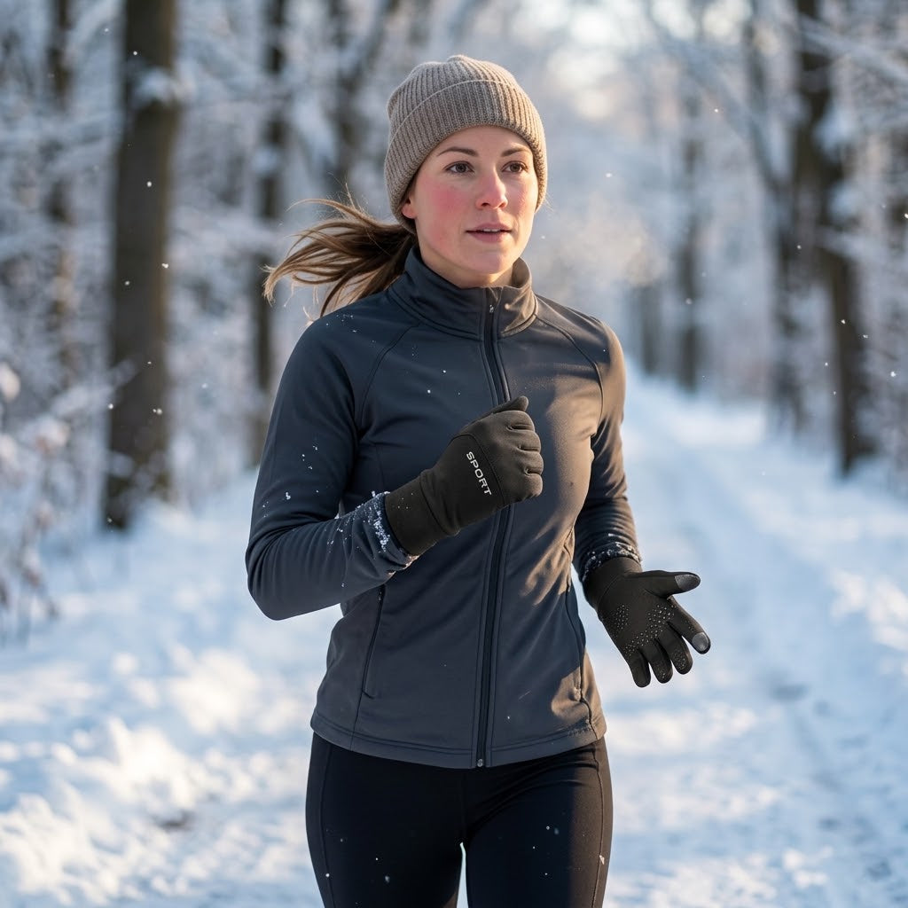 Winterhandschuhe mit Touchscreen-Fingern und Fleecefutter, Unisex