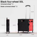 Foldable transport trolley with stair wheels