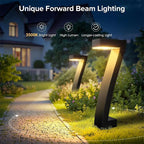 Solar-Wegleuchte 7-Form 46 cm Schwarz – Warmweißes LED-Licht
