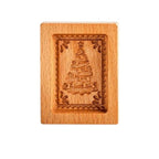 Holz-Backform mit handgeschnitzten Motiven