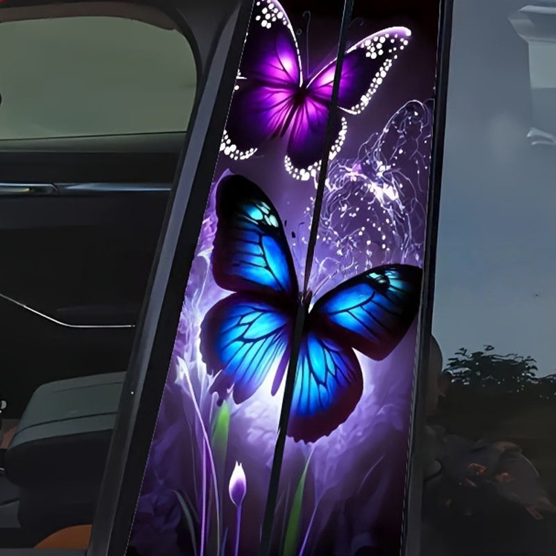 Car B-pillar protective film with scratch protection