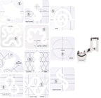 Quilting-Schablonen Set mit 11 Vorlagen für Freies Nähen