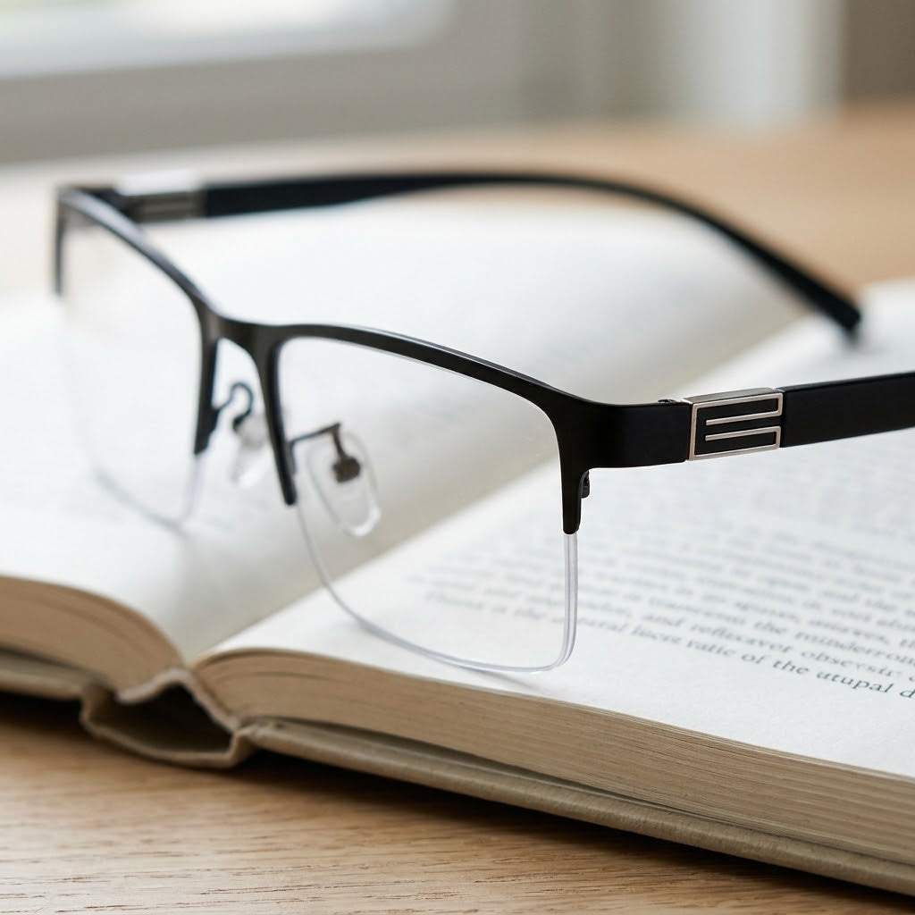 Bifocal reading glasses for near and far – semi-rimless, +1.0 to +4.0 dpt