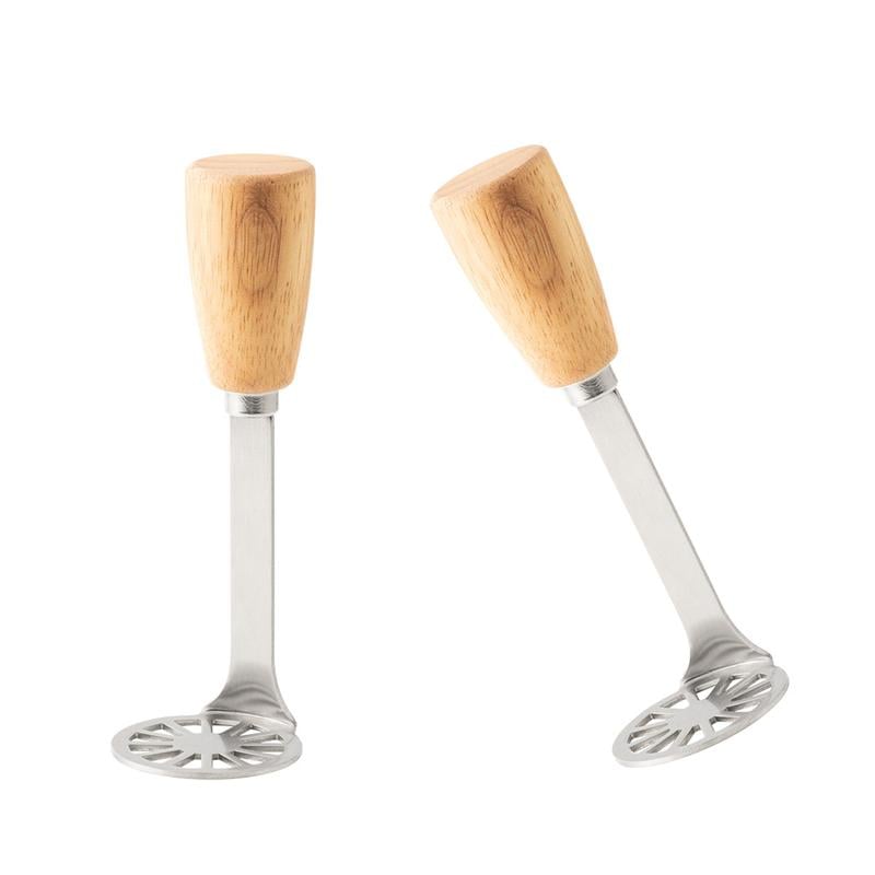Kartoffelstampfer Edelstahl mit Holzgriff
