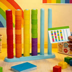 Farben-Stapelspiel für schnelles Denken und Reaktion