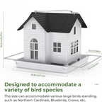 Solar Birdhouse with LED Window Light – Cottage Design