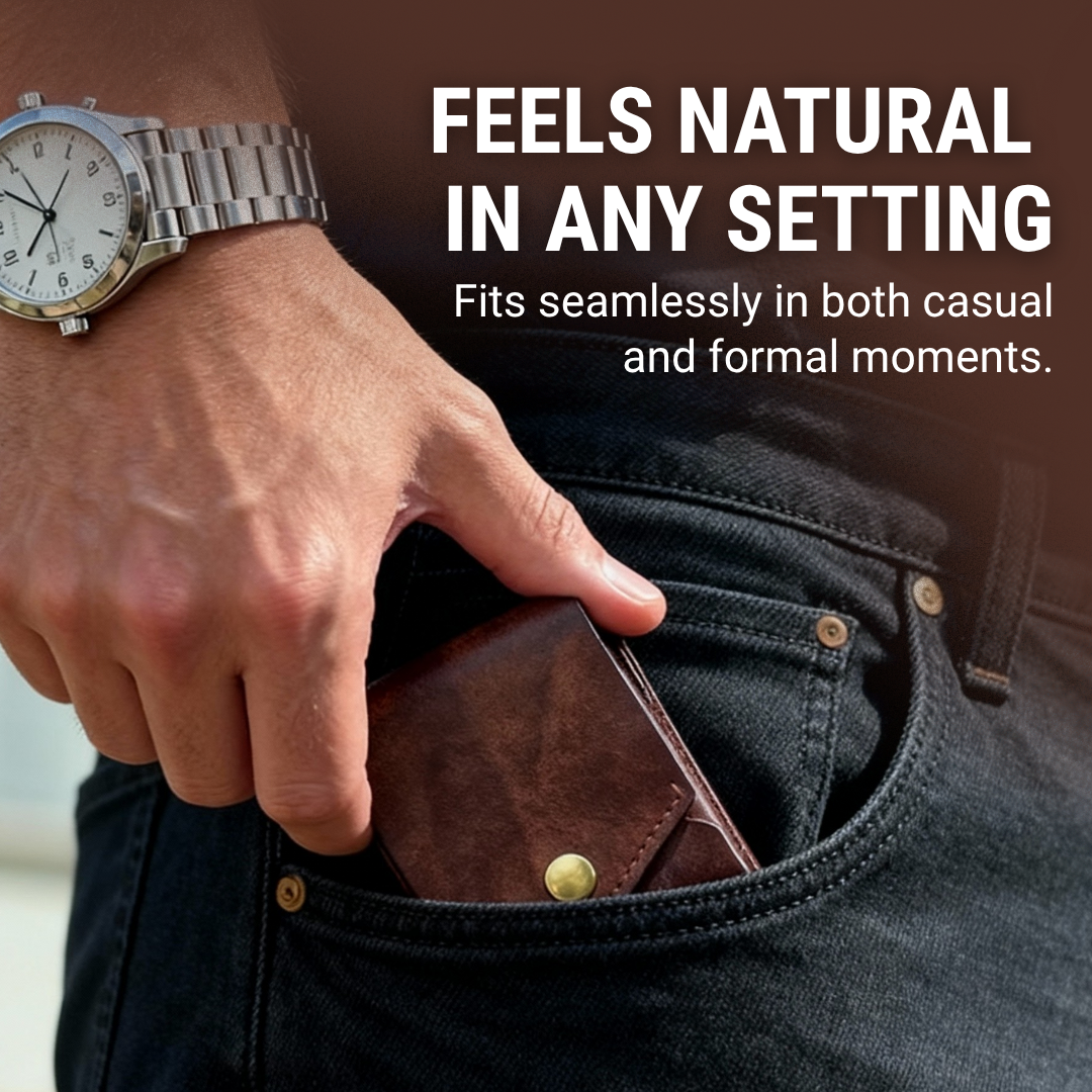 Vintage wallet PU leather with card slots