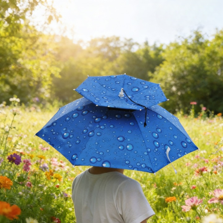 Hands-Free Umbrella Hat – Protection from Sun and Rain
