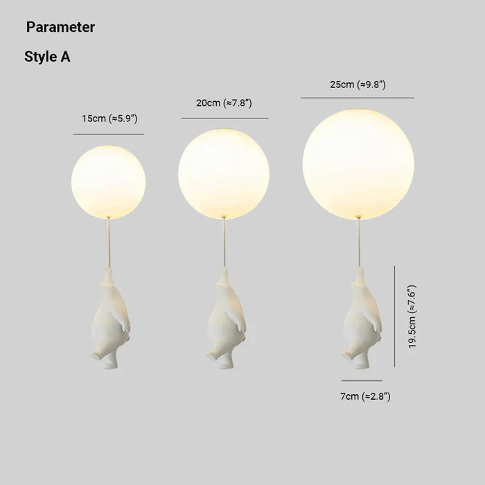 Bear & Balloon pendant lamp – Warm light for any room