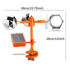 Solar Bird Repellent 360° – Reflective Scarecrow with Sound