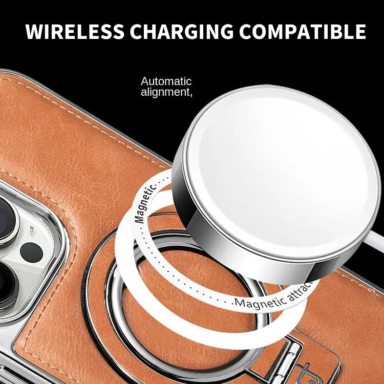 Leder iPhone-Hülle mit magnetischem Ständer – Premium-Schutz -   Mivoza Deutschland