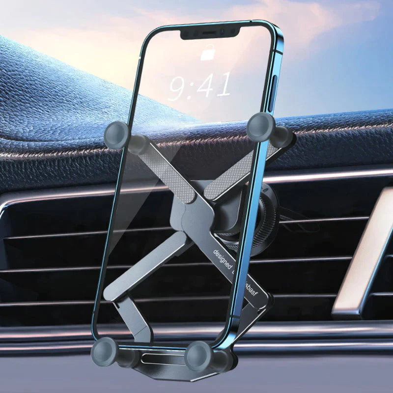 Adjustable car phone holder with air vent mount