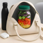 Glass Salad Bowl with Lid – Fresh Ingredients, No Soggy Salad