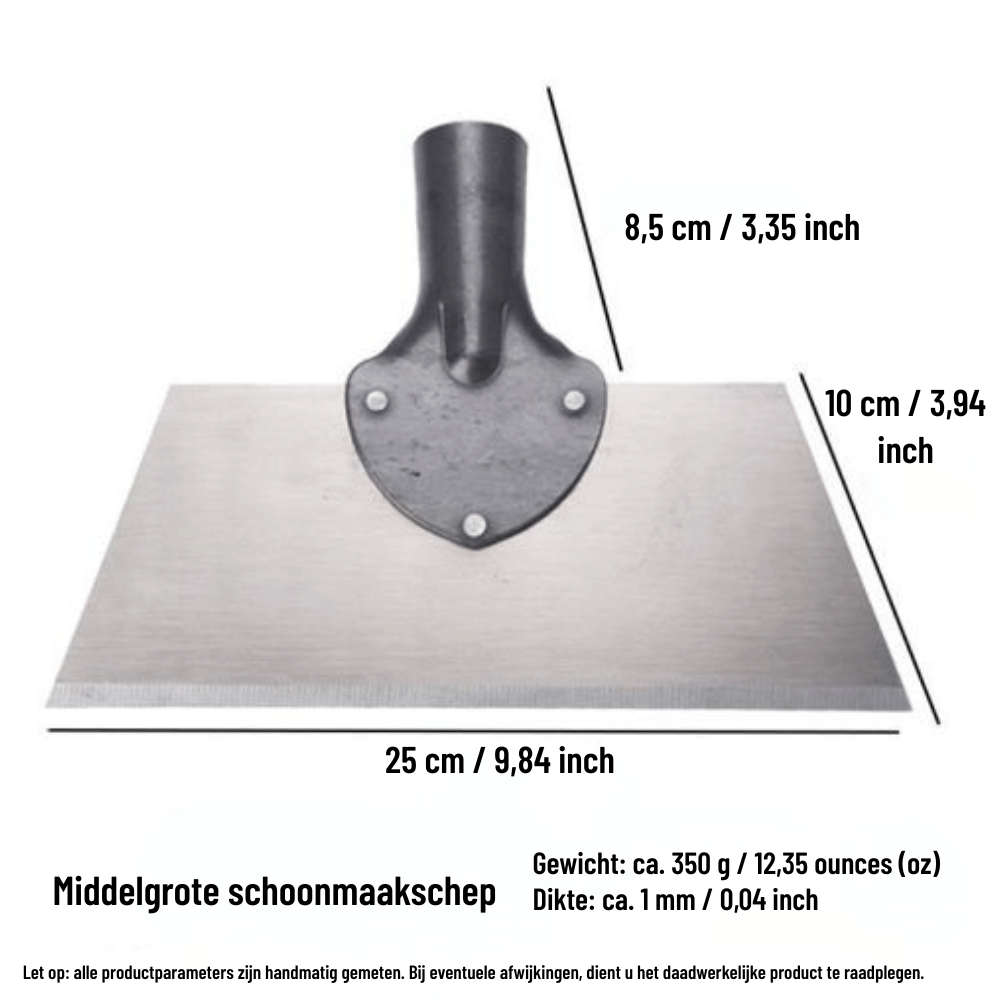 Garden scraper with manganese steel blade and wooden handle
