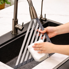 Triangular Corner Kitchen Organizer – Drains Directly into the Sink