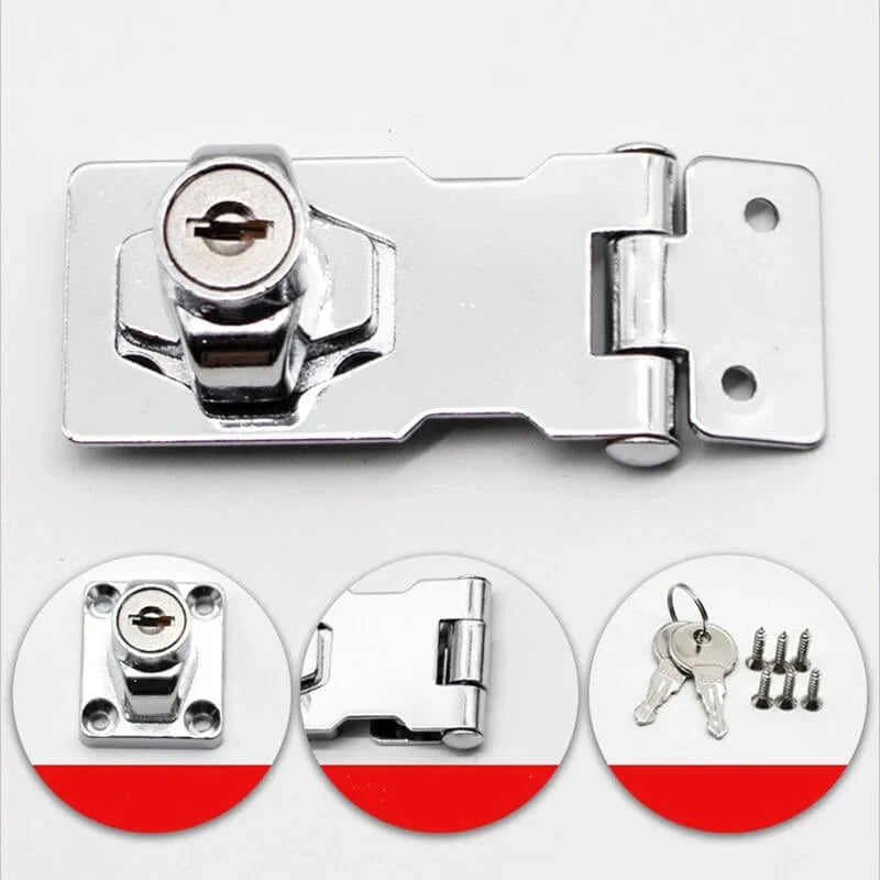 Door lock with hinge bolt and 2 keys