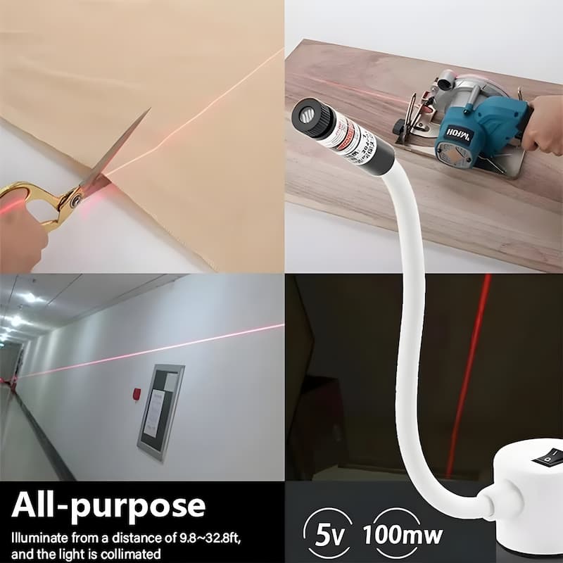 Magnetic Laser Sewing Guide with LED Light for Sewing Machines
