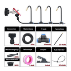 Automatic irrigation system with 360° spray nozzles