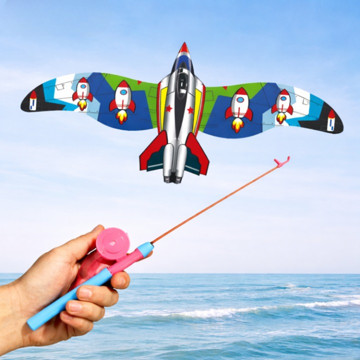 Children's kites with fishing rod handle – Easy control