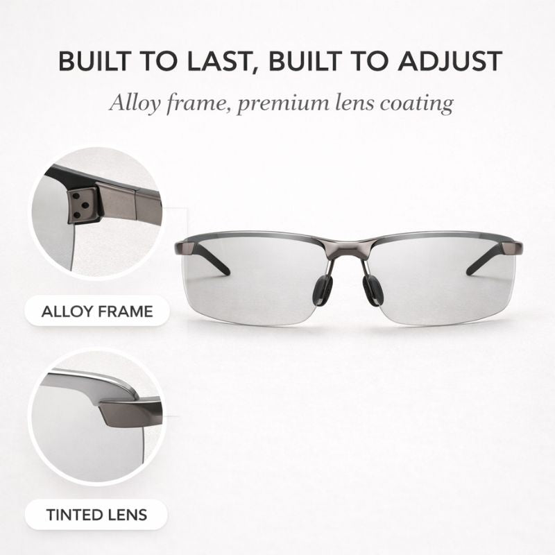 Photochromatische Sonnenbrille mit UV400-Schutz