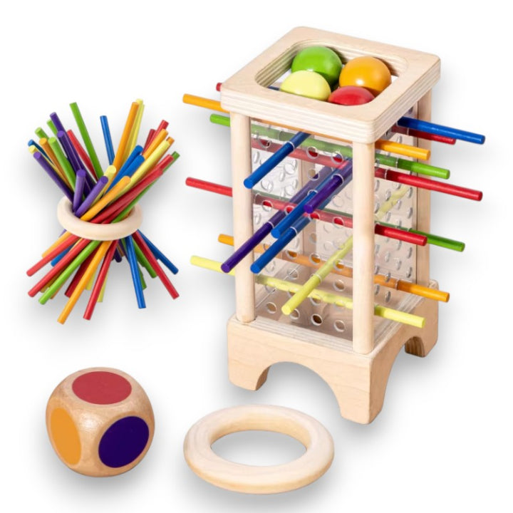 Wooden Ball Tower Game – Concentration & Fine Motor Skills