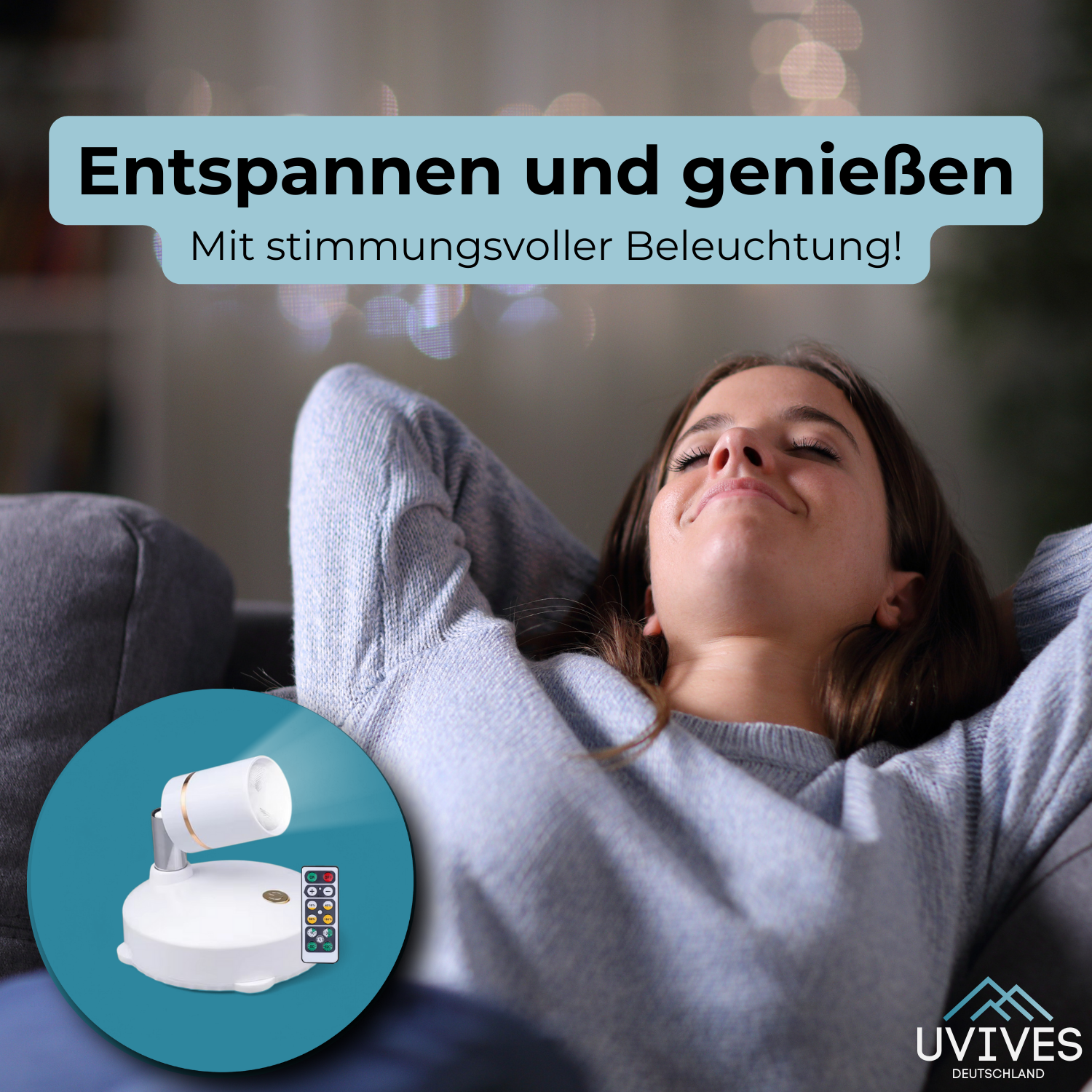 Wireless LED Light – Dimmable with Remote Control, Cordless