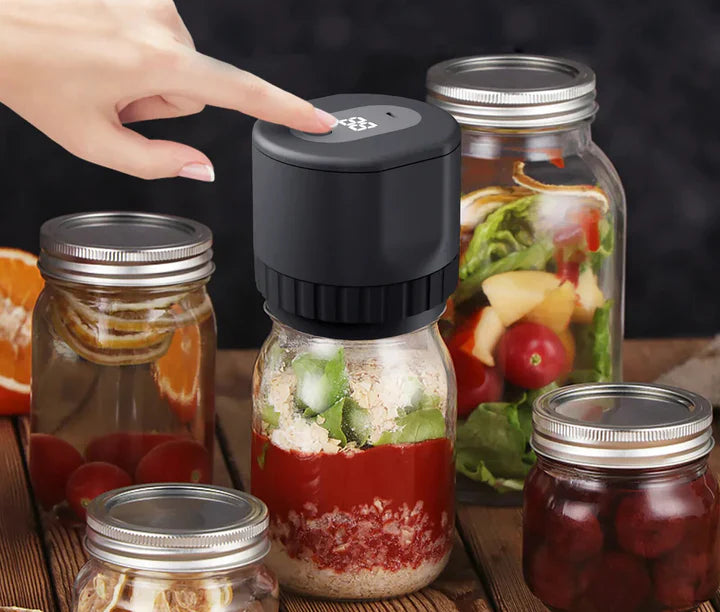 Electric Vacuum Sealer for Mason Jars – Airtight in 30 Seconds