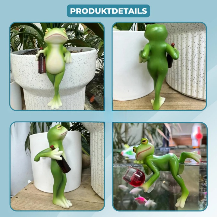 Frog Figurine for Flower Pots and Garden